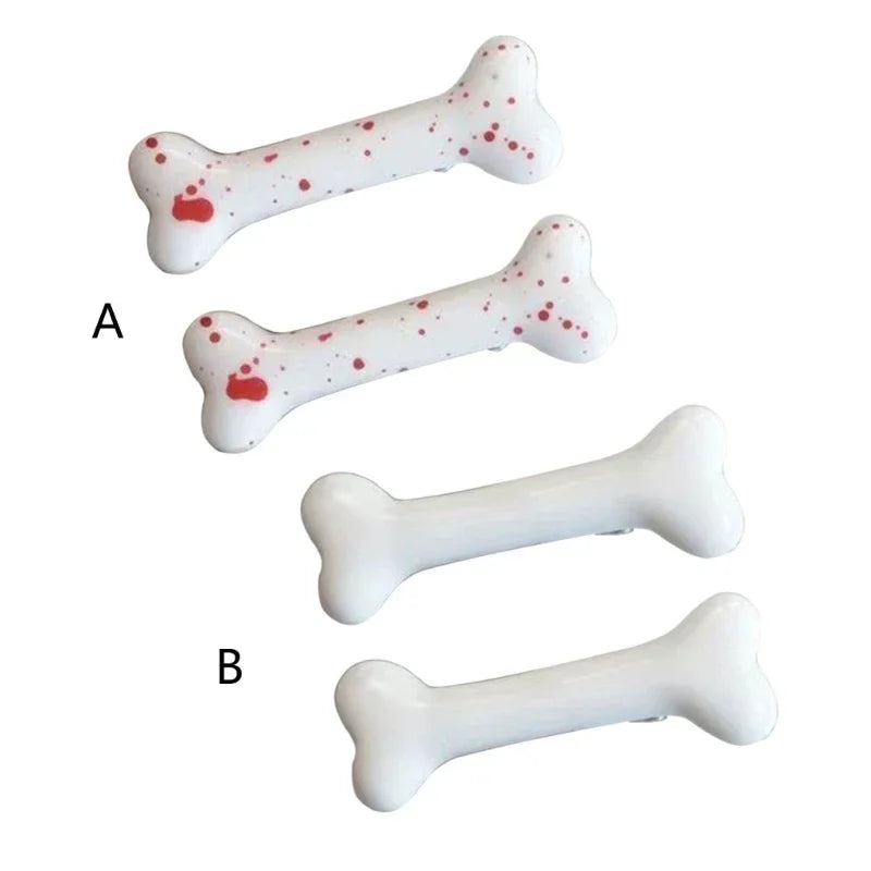 Cartoon Bone Hair Clip Resin Dog Bone Hair Pins Hair Clamps Y2K Hair Accessories for Girls Women Hal