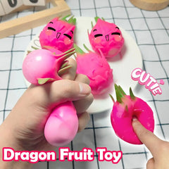 Funny Dragon Fruit Squeeze Ball | Simulation Fruit Squishy Fidget Sensory Toy close-up view