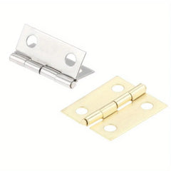 50Pcs Tiny Golden Mini Metal Hinges for 1/12 Dollhouse Miniature Furniture | Cabinet Har detail view