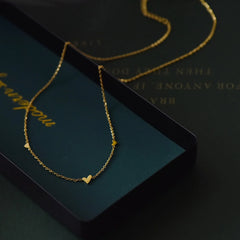 316L Stainless Steel Mini Heart Clavicle Chain Choker Necklace Women Chain Necklace Simp detail view