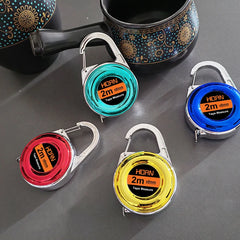 1pc Mini Keychain Tape Measure 2m Steel Tape Measure Delicate Small Steel Ruler Multipurpose Steel T