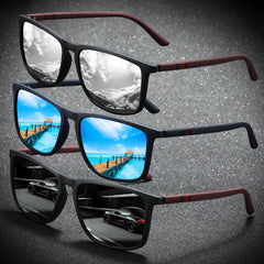 2025 Square Polarized Sunglasses Summer Party Vacation Travel close-up view