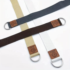 Yoga Stretching Strap with Metal Rings | Fitness and Flexibility Aid close-up view