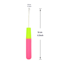 1 Pc 0.5cm/0.38cm Dreadlock Knitting Hook Crochet Hook Plastic Crochet Hook Needle Hair Weaving Crochet Needle Hook