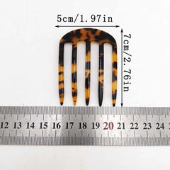 1/3 PCS Acetic Acid Hair Forks Five Teeth Hair Sticks U-Shape Hair Comb Bun Hairpin Wome detail view