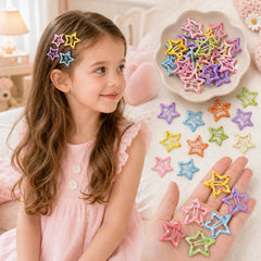 Colorful Star BB Hair Clips Y2K Snap Hair Clips Star Shape Barrettes Non Slip Hair Accessories for G