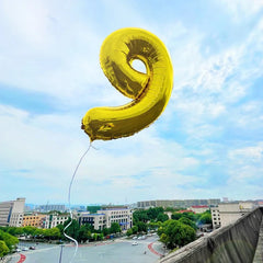 32 Inch Gold Foil Number Balloons | Birthday Party Decorations alternate view