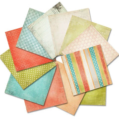 24 Sheets Craft Paper Pads for Scrapbooking and Card Making | Mixed Pattern Background close-up view