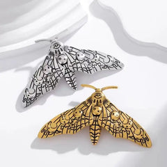 1pc Retro Insect Series Hairpins Zinc Alloy Moth Hairpin Spring Clips Women's Versatile Hair Accessories