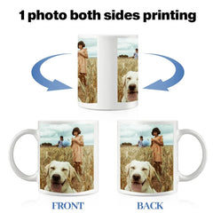 Custom Coffee Mug with Photo and Text | Personalized Gift Idea close-up view