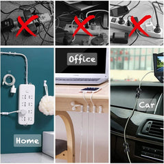 Cable Clips Organizer Drop Wire Holder Cord Management Self-Adhesive Cable Manager Fixed Clamp Wire Winder For Home Office Car