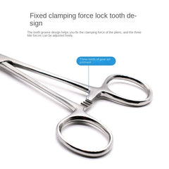Stainless Steel Locking Forceps | Multi-Purpose Hemostatic Clamp for Fishing and Craftin detail view