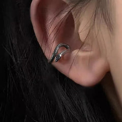 New In Vintage Copper Snake U-Shaped Ear Clip Earrings Ear No Piercing Earrings Women Men Fake Pierc