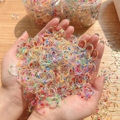 800 Pcs Girls Disposable Rubber Band Does Not Hurt Hair Small Childrens Scrunchies Head detail view