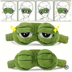 3D Frog Sleep Mask | Creative Cartoon Soft Travel Blindfold alternate view