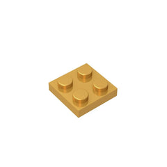Gobricks Plate 2 x 2 Building Block | Compatible with Lego 3022 close-up view