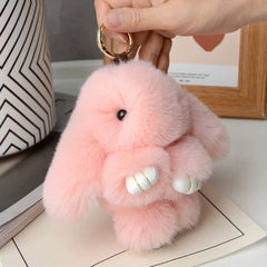 Women's Rabbit Fur Keychain Bag Car Pendant Jewelry for Bags