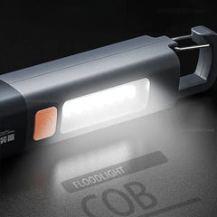 Mijia Outdoor Flashlight Portable Strong Light | Variable Focus Rechargeable LED Flash close-up view