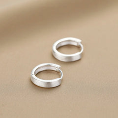 New 925 Sterling Silver Round Earrings Cool Charm Simple Style Earrings Beautiful Jew alternate view