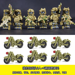 Military Special Forces Building Blocks | Police Soldiers and Weapons Toy Set close-up view