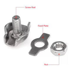 Waterproof Stainless Steel Wire Rope Clips | Single and Double Grips for M2-M6 Cable detail view