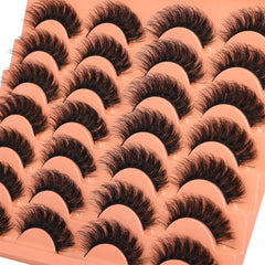 14 Pairs Russian Strip Lashes | DIY Fluffy Faux Mink Eyelash Set detail view