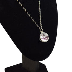 Solar System Glass Ball Pendant Necklace | Astronomy Galaxy Jewelry close-up view