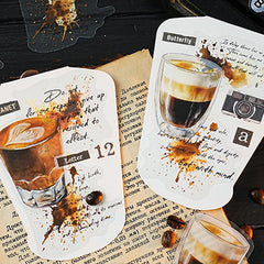 Mr Paper 90 Pieces Coffee Freedom Series PET Waterproof Sticker Pack | Creative Scrapboo detail view