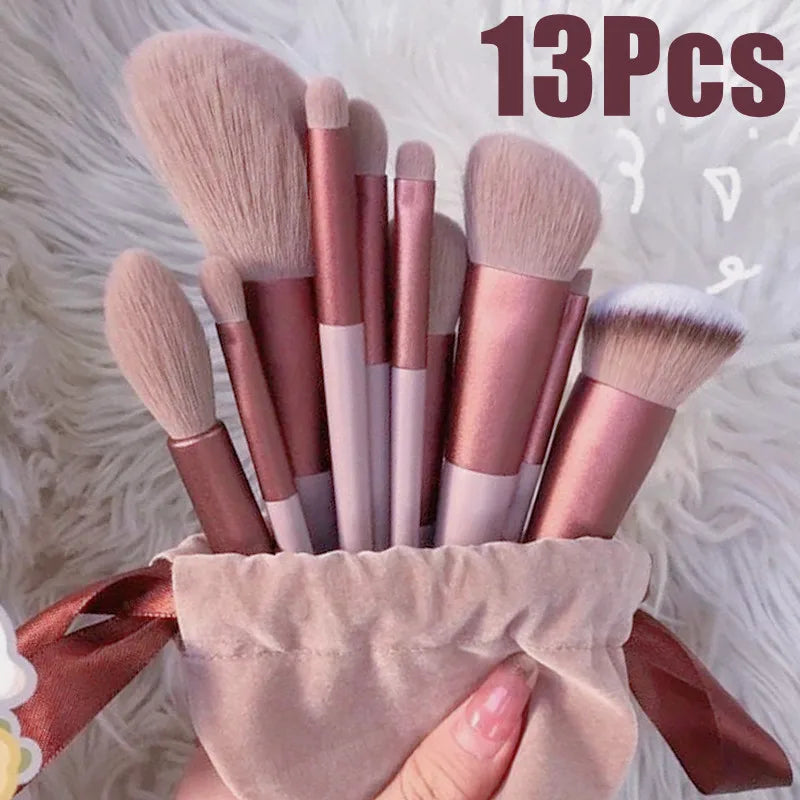 13 PCS Makeup Brushes Set Eye Shadow Foundation Women Cosmetic Brush Eyeshadow Blush Beauty Soft Mak