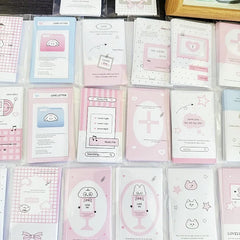 Pink White Star House Seal Stickers | 100pcs Minimalist Gift Wrapping Tape detail view