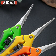 AIRAJ Garden Scissors | Non-Slip Ergonomic Pruning Shears for Garden, Flowers, Fruits close-up view