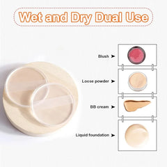 Silicone Makeup Puff Set | Non-Absorbent Beauty Blender for Liquid Foundation detail view