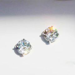 Magnetic Stud Earrings for Men and Women | Non Pierced Crystal Clip On Earrings alternate view