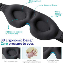 3D Contoured Sleep Mask | Light Blocking Eye Cover for Men and Women alternate view
