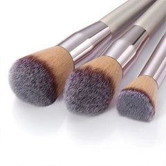 Champagne Makeup Brush Set | Foundation & Powder Flat Head Cosmetic Brush detail view