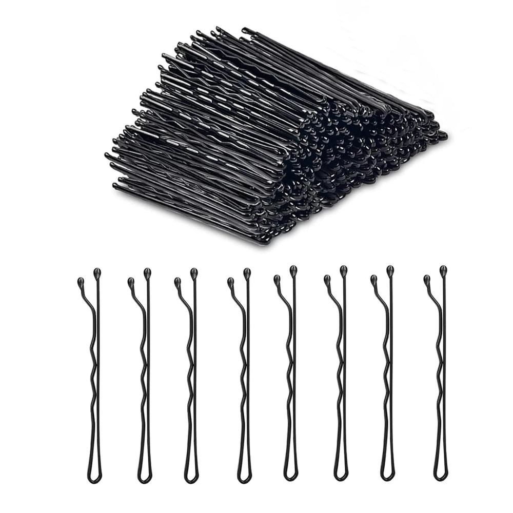 50/100/200Pcs Bobby Pins Black Hair Pins Premium Wavy Black Bobby Pins Hair Clips Suitable for All H
