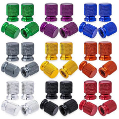 Tire Valve Stem Caps, Anodized Aluminum Wheel Valve Covers Accessories, Universal For Cars, SUVs, Bi