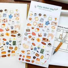 Coffee House Sticker Pack | 50pcs Korean Style Journal Decor alternate view