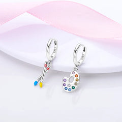 Silver Wine Cup Butterfly Women Earrings Brilliant Wedding Engagement Star Earrings Je close-up view