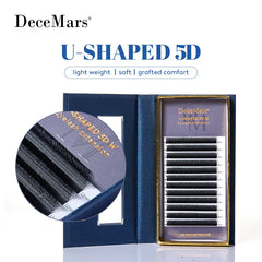 DeceMars U-Shaped 5D Eyelash Extensions | 12 Lines Per Tray alternate view