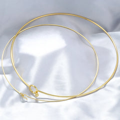 316L Stainless Steel Heart Round Adjustable Collar Women's Necklace Simple Open Neck M close-up view