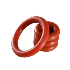 Red Silicone O-Ring Sealing Gasket | Food Grade VMQ Rubber Washer for Cooker close-up view