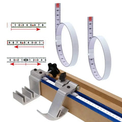 Miter Track Tape Measure Self Adhesive Metric Steel Ruler Miter Saw Scale for T-track close-up view