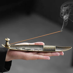 Creative Incense Holder | Japanese Old Men Fishing Incense Stick Burner detail view