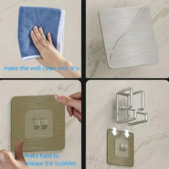 1/2/4/6Pcs Stainless Steel Washbasin Hook Multifunction Punch-free Kitchen Bathroom Rack Basin Storage Rack Towel Hanging Holder