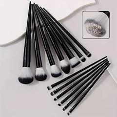 13-Piece Makeup Brush Set | Soft Fluffy Foundation Blush Highlighter Brush Kit close-up view