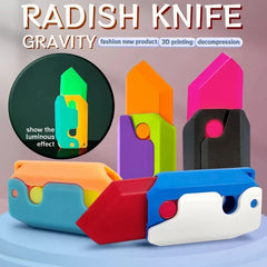 Gravity 3D Printing Decompression Toy | Carrot Knife Stress Relief for Kids and Adults detail view