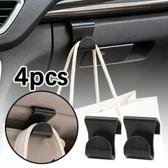 Car Glove Box Hanger Hook Black PP 4 Pack