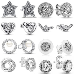 Hot Sell Double Hoop Five-pointed Star Fit Original Charms Diy Fine Jewelry Gift For Women Accessori