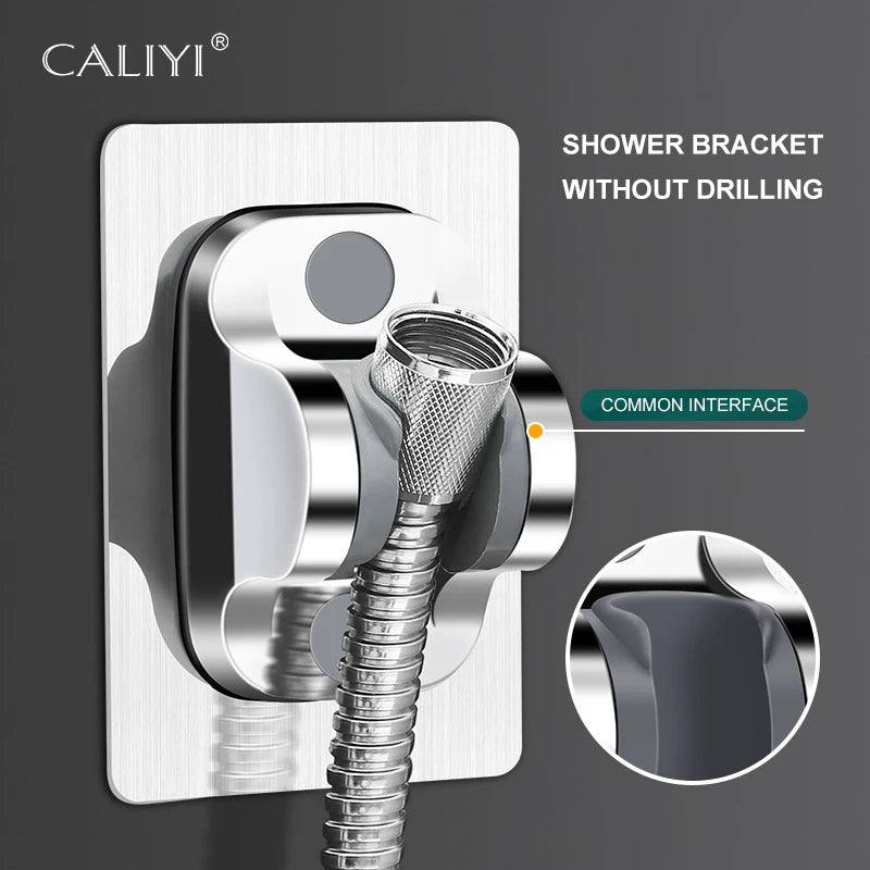 Universal Showerhead Holder Bracket Wall Mounted Punch Free Household Adjustable Shower Self Adhesiv
